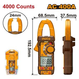  مقياس أمبير رقمي انجيكو - 400 أمبير - DCM62001 - أصفر/أسود 