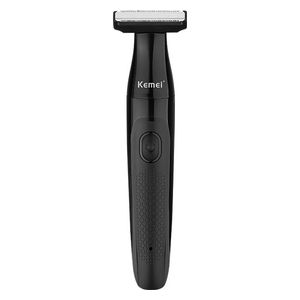  Kemei 3-in-1 Men's Shaver - For Body and Face Shaving, Nose and Ear Hair Removal, USB - 600mAh - Black 