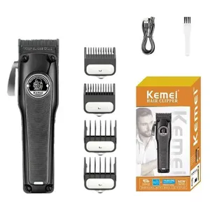  Kemei Electric Shaver - Adjustable Blade, LCD , 2500mAh - Black 