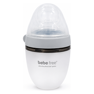  Bebe Free Silicone Feeding Bottle - 150 ml - Gray 
