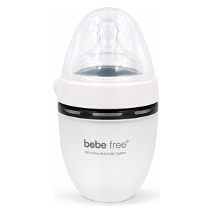  Bebe Free Silicone Baby Bottle - 150 ml - White 