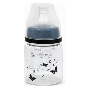  بيبي ميلا رضاعة حليب أطفال بلاستيكية - 60 مل - BM-040 - اسود 