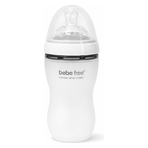  Bebe Free Silicone Baby Bottle - 250 ml - White 