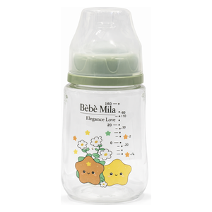  Bebe Mila Glass Baby Bottle - 120 ml - Green 