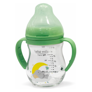  Bebe Mila Glass Baby Bottle - 160 ml - Green 