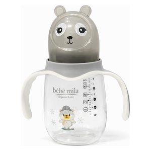  Bebe Mila Glass Baby Bottle - 300 ml - Gray 