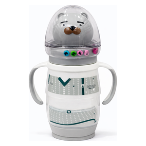  Babe Mila Plastic Baby Bottle - 330 ml - Gray 