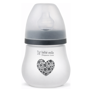  بيبي ميلا إليغانس لوف رضاعة زجاجية مطلية - 120 مل - BM-3024 - اسود 