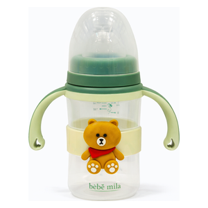  Bebe Mila Plastic Baby Bottle - 210 ml - Green 