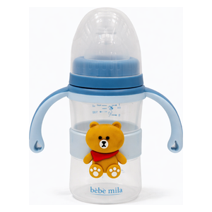  Bebe Mila Plastic Baby Bottle - 210 ml - Blue 