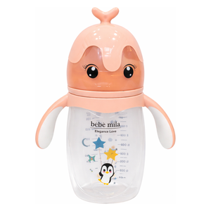  Bebe Mila Plastic Baby Bottle - 210 ml - Pink 