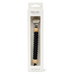  Bebe Mila Silicone Pacifier Chain - Black 
