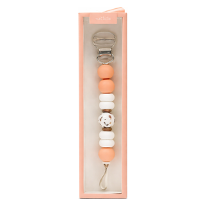  Bebe Mila Silicone Bead Pacifier Chain - Pink 