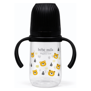  Bebe Mila Plastic Baby Bottle - 270 ml - Black 
