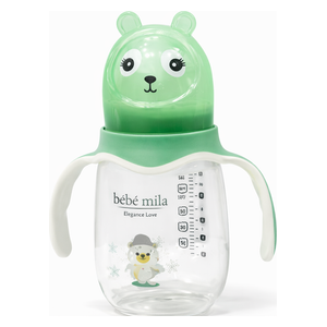  Bebe Mila Glass Baby Bottle - 180 ml - Green 