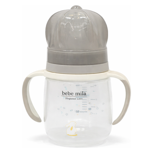  Babe Mila Plastic Baby Bottle - 180 ml - Gray 