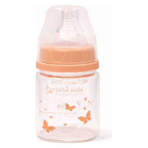  بيبي ميلا رضاعة حليب أطفال بلاستيكية - 60 مل - BM-040 - وردي 