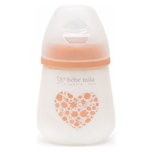  Bebe Mila Glass Baby Bottle - 180 ml - Pink 