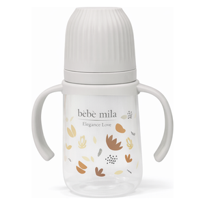  Bebe Mila Plastic Baby Bottle - 270 ml - Gray 