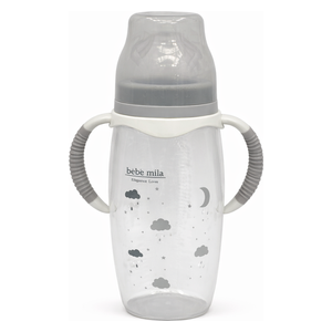  Bebe Mila Plastic Baby Bottle - 360 ml - Gray 