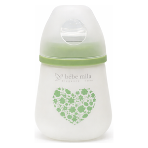  Bebe Mila Glass Baby Bottle - 180 ml - Green 