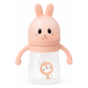  بيبي ميلا رضّاعة بلاستيك بتصميم ارنب - 240 مل - BB-182 - وردي 