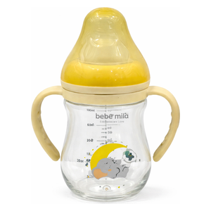  Bebe Mila Glass Baby Bottle - 160 ml - Yellow 
