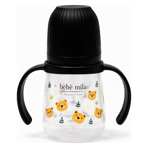  Bebe Mila Plastic Baby Bottle - 150 ml - Black 