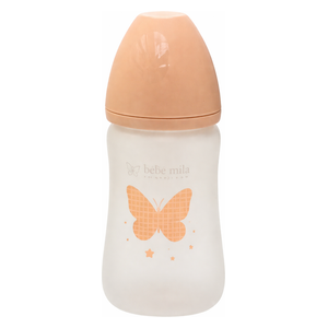  Bebe Mila Glass Baby Bottle - 210 ml - Pink 