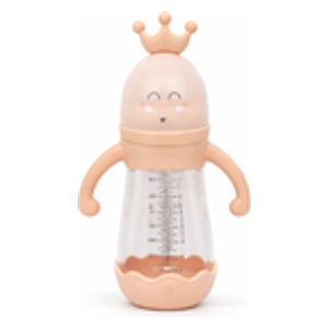  بيبي ميلا رضّاعة زجاجية بتصميم التاج - 240 مل - BB-149 - وردي 