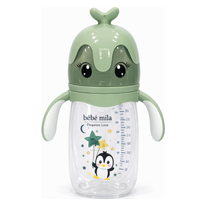  Bebe Mila Plastic Baby Bottle - 210 ml - Green 