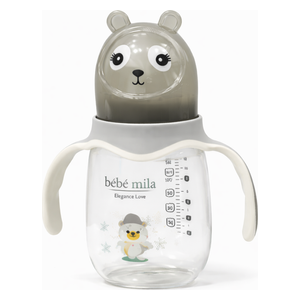  Bebe Mila Glass Baby Bottle - 180 ml - Gray 