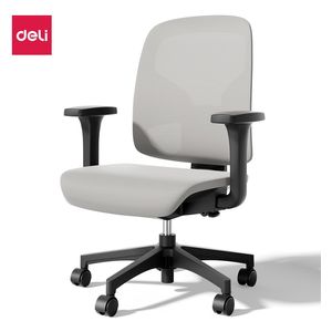 Deli 91107 - Office Chair - Comfortable for Long Use with Armrests and Adjustable Height - Gray