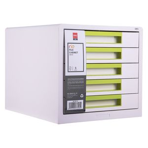  Deli Rio EZ01053 - Desktop File Organizer - 5 Drawer - Green 