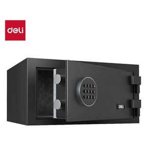  Deli ET585 - Fire & Heat Resistant Safe - 230×450×380 mm - Dual Protection - Black 