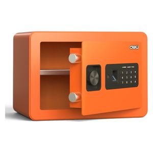  Deli T590 - Electronic Fingerprint & Password Safe - Orange 