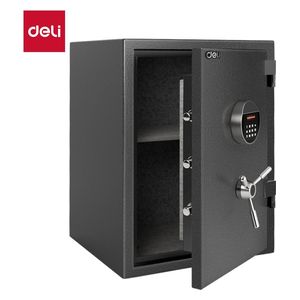  Deli T600 Safe with Key Digital PIN & Touch Screen - Fire-Resistant - 50×36×35 cm - Black 