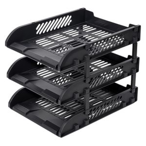 Deli E9217 3-tier document organizer -Black 