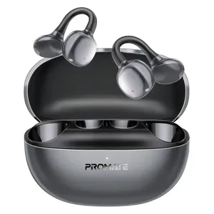  Promate AirClip-Pro In-Ear Bluetooth Earbuds - 28 Hours Battery Life with Charging Case - Bluetooth 6 - Black 