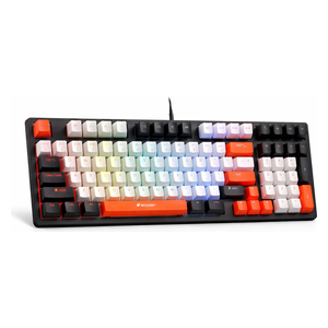 Jertech JK550 Fury X Wired Mechanical Gaming Keyboard - 1m - RGB - Black 