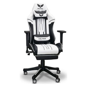 كرسي ألعاب فيلتريكس VX G4 - مساند ذراع قابلة للتعديل ثلاثي الابعاد - مسند للقدمين - اسود وابيض 