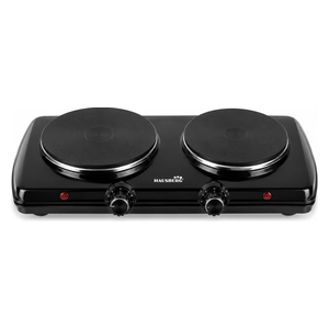  HAUSBERG HB-520NG - Double Electric Hob - 2 Flames - Black 