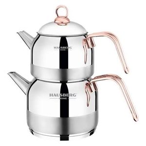  هاوسبيرغ إبريق شاي - 1+2 لتر - HB-H610 - ستانلس ستيل 