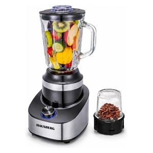  HAUSBERG HB-7765 - 2-in-1 Blender and Grinder - 400-500W - Stainless Steel 