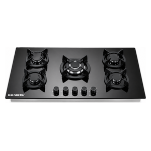  HAUSBERG HB-569NG - Built-in Gas Hob - 5 Flames - Black 