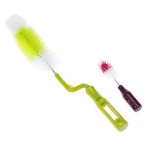  Bottle Brush with Sponge and Rotating Handle 