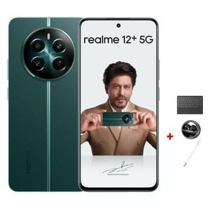  ريلمي 12 بلس 5G - دبل سيم - 512/12 كيكابايت +  سماعة داخل الاذن + قلم + كيبورد 
