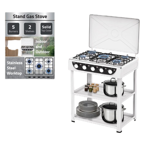 Newal HOB-3450-01 - Gas Cooker - 5 Burners - White 