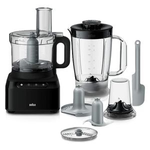  Braun FP3132BK - Pure Ease Food Processor - 800 Watts 2.1 Liters - Black 