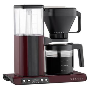  Vestel Retro-Burgundy-Filter - Drip Coffee Maker - 535 W - 4-Cup Capacity - Burgundy 